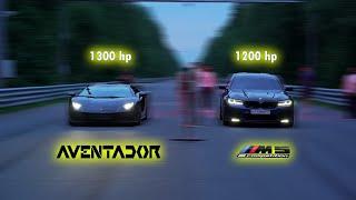 BMW M5F90 VS LAMBORGHINI AVENTADOR (race, key to key)