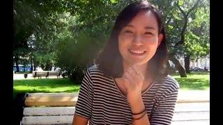 Interview with a girl from Korea in Russia about juggling stones.