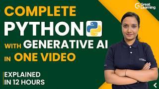 Python Tutorial with Gen AI for 2024 | Python for Beginners | Python full course