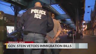 Local group reacts to Governor Stein vetoing immigration enforcement bills