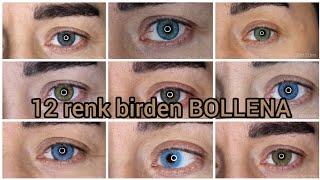 BOLLENA LENS 12 RENK BİRDEN!!! MUTLAK İZLE! #renklilens #bollenalens