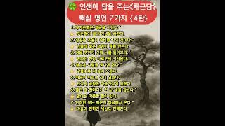 #채근담 #동양 명언 #인생명언 #지혜로운 삶 #고전에서배우다 #채근담명언 #마음공부
