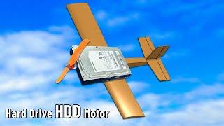 Build RC Airplane Powered By Hard Drive HDD Motor. Does it fly?