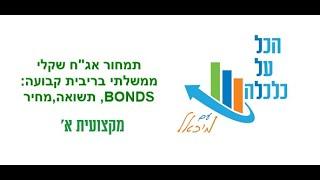 מקצועית א: אג"ח שקלי ממשלתי בריבית קבועה, BONDS, תשואה,מחיר, מיכאל רביב