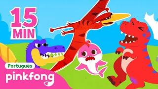 Esconde-Esconde com T-Rex | +Compilação | Pinkfong, Bebê Tubarão! Canções para Crianças