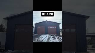 Selecting the right color scheme can get stressful! #blackorwhite #metalbuildings #midwest #nearme