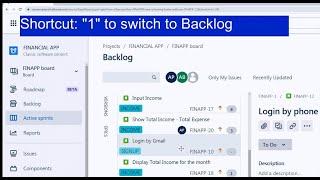 JIRA keyboard shortcuts