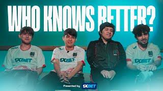 WHO KNOWS BETTER!? ft Dota 2 Team | PRESENTED BY 1XBET