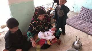 Grandma with new born baby | Grandma Village recipe for children | Village life in Kabul Afghanistan