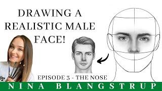 How to Draw a Realistic Male Face - Episode 3 - Drawing the Nose