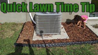 Quick Lawn Time Tip: How to Prevent weeds in Mulch and Flower Beds | Edging w/ Weasel Chopper