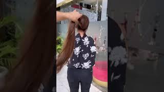 Long hair  # smooth and soft hair video.. 