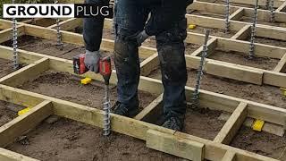 No-dig, No-pour deck footings from GroundPlug® Easy Mounting System™