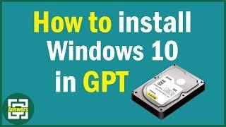 How to install Windows 10 on GPT disk using UEFI bootable USB | Using Rufus