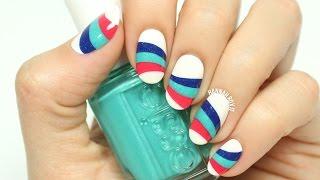 Wavy Striped Nail Art