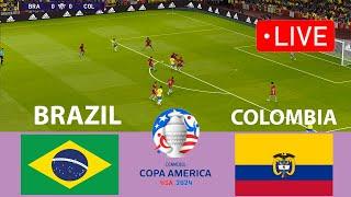 BRAZIL vs COLOMBIA LIVE FOOTBALL MATCH TODAY I Brazil Football Live I eFootball Pes 21 Gameplay