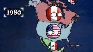 History of North America (1900-2021) Countryballs