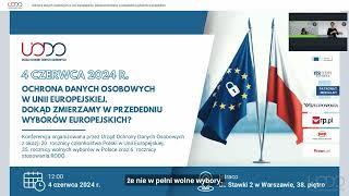 Magdalena Pietrzak, Krajowe Biuro Wyborcze - rozpoczęcie konferencji o ochronie danych w UE