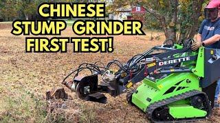 I Tested the Chinese Mini Skid Steer Stump Grinder - Did I Waste My Money?