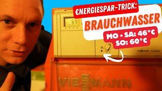 Gasheizung Energie sparen - Brauchwasser weniger heiß + Legionellen Schaltung - Viessmann Trimatik B