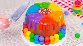 Rainbow Chocolate KITKAT Cake  Delicious Miniature Rainbow Chocolate Cake Design By Tiny Cakes