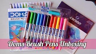 Doms Brush pens 14 shades unboxing | #unboxing #doms