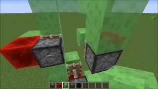 Self-Moving Machine with Sticky Slime Blocks (Minecraft 14W18A)