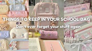 Things you should keep in your School Bag | What's in my backpack? BAG ESSENTIALS