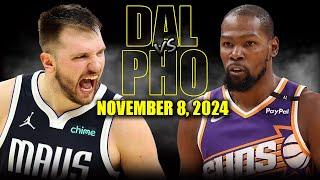 Dallas Mavericks vs Phoenix Suns Full Game Highlights - November 8, 2024 | 2024-25 NBA Season