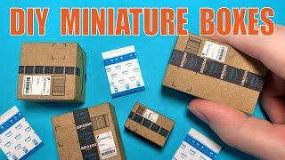 DIY Realistic MINI Shipping Box | Miniature Amazon Cardboard Delivery Boxes