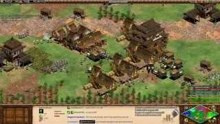 Aoe2 HD: 4v4 Black Forest (Japanese, Mass Samurai)