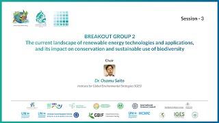 S3 BG2 - Landscape of renewable energy tech, apps, impact on conservation, sustainable biodiversity