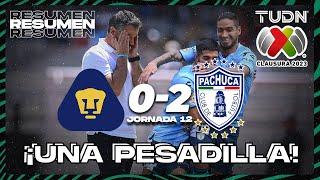 Resumen y goles | Pumas 0-2 Pachuca | CL2023 Liga Mx - J12 | TUDN