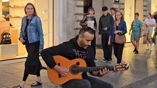 Guitarist stuns crowd with masterful performance #amazing #guitarist #krakow #poland #art #music #