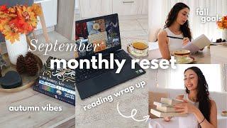 SEPTEMBER MONTHLY RESET  new goals, reading wrap up, autumn mood board & favorites