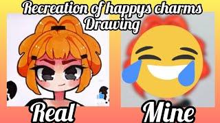 Recreation of happys charms drawing  #shorts #cutetoonarts