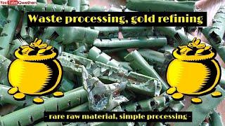 Waste processing, gold refining, gold recovery #goldrecovery #ewaste #scrap #gold #silver #refining