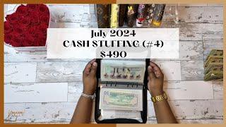 $490 CASH STUFFING | JULY 2024 | HAVING BREAST SURGERY | SAVINGS CHALLENGES | 100 ENVELOPE CHALLENGE