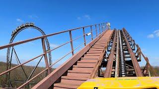 La Trace du Hourra [4K] 2023 Front Seat POV - Parc Astérix