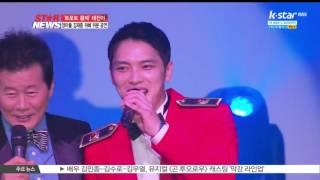 [생방송 스타뉴스] 태진아, 김재중 위해 위문 공연‥'동반자' 듀엣 무대 공개!