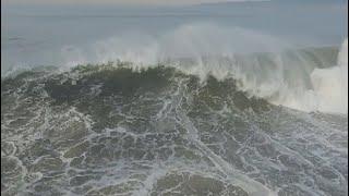 Watching Huge Waves Crash Venice Pier