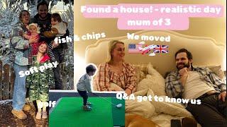 We found a house after USA to UK move - mum of 3 - realistic day - Caroline x