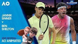 LIVE | Jannik Sinner v Ben Shelton | AO Animated on Bluezone | Australian Open 2025 Semifinal