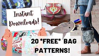 20 FREE SEWING PATTERNS - so many fun bags!!