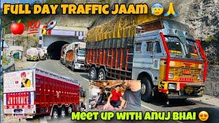 Meet up with Anuj Bhai|| Full Day Traffic Jaam|| Ab Mandii Krna Muskil Hai||Truck Driver Life