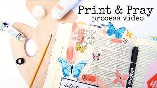 Print & Pray Bible Journaling Process | Less Striving