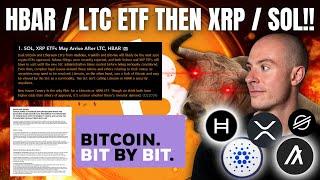 BREAKING: HBAR/LTC ETFs First In 2025 Then XRP/SOL to Follow (Bloomberg) BlackRock's Shocking Video!