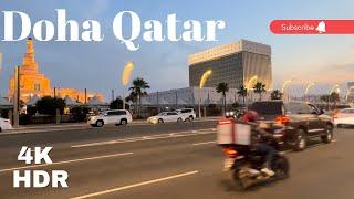 Doha  #qatar night walking tour | 4k |