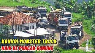 KONVOI MONSTER TRUCK NAIK KE PUNCAK GUNUNG KARAHA BODAS || 7 TRUK MONSTER PT CHAS