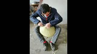 Traditional craftsmanship: weave basket with bamboo [ 传统手艺编织淘米篮]